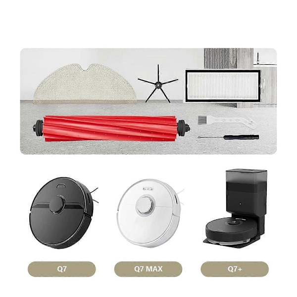 Reservedeler for Roborock Q7, Tilbehørssett for Roborock Q7 / Q7+/Q7 Max/Q7 Max+ Støvsuger