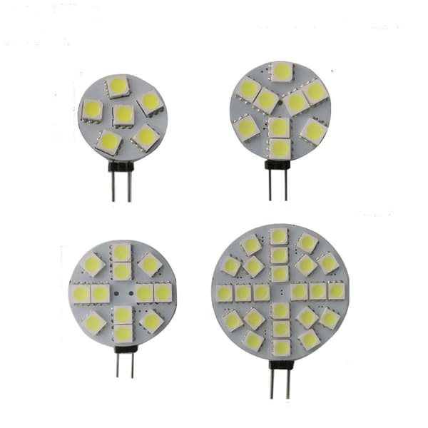 2W G4 LED-lampa, AC/DC12V, varmvit, 20w halogen, 6-pack YIY