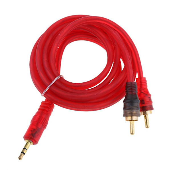 RCA-kabel 3,5 mm hane till 2-hane RCA-kabeldelare ljud RCA-hane kabel 1,5 m