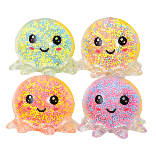 Squeeze Legetøj Soft Release Pressure Diy Cartoon Light Up Octopus Legetøj til børn Jiyuge