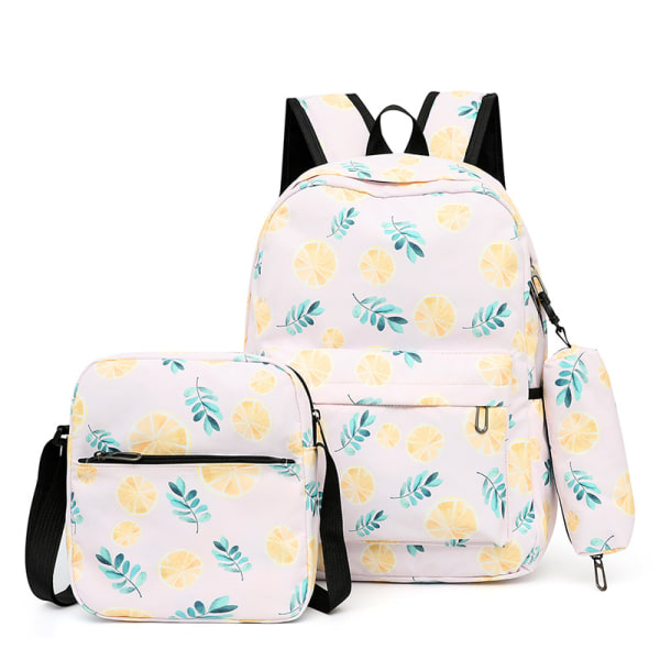 Schoolbag Set Teenager Notebook Backpack Student Shoulder Lunch Bag Pencil Case 3pcs