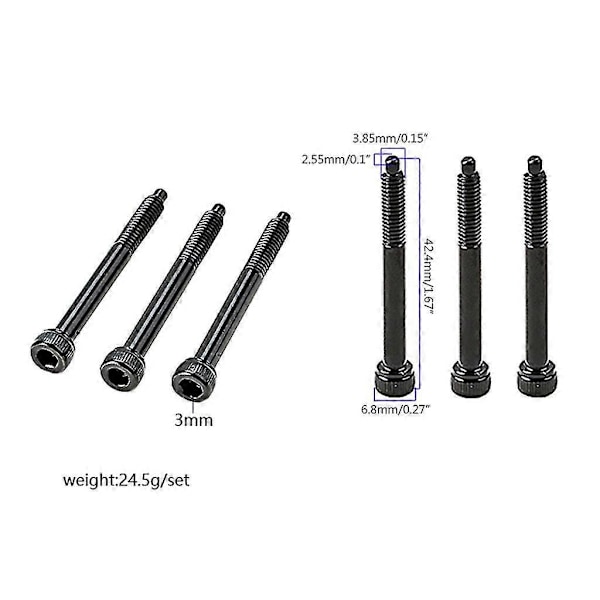 6 stk Elektrisk Gitar Strengelås Skruer Slitesterk Metall Floyd Rose Låseskrue