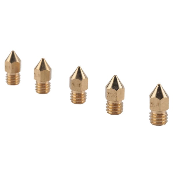 5 stk. Egnet til Zortrax M200 V2 Hot-End Ekstruderingshoved Varmedysse 0,4 mm Dyser