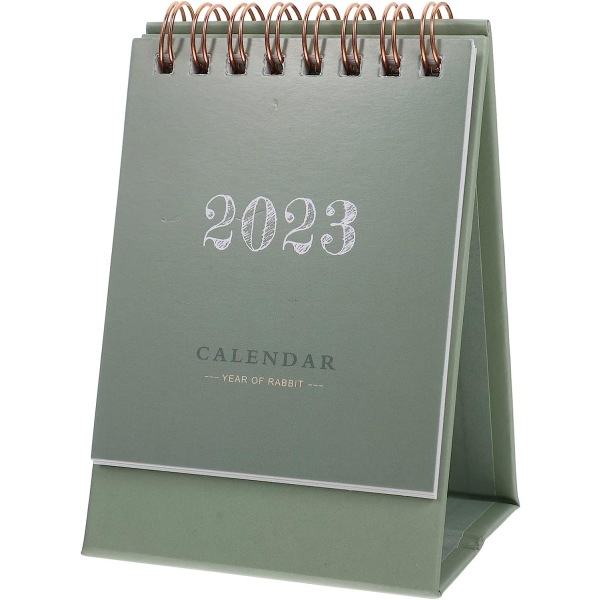 Mini Skrivebordskalender 2022-2023 Månedlig kalender Skrivebordskalender 2023 Hjemmekontor Skole Grøn