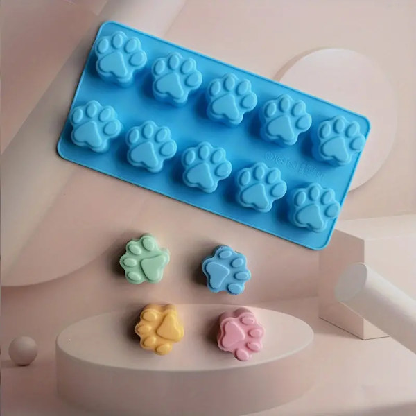 1. 3D silikoneform, 10 hulrum katteklo fondantform til DIY budding chokolade krystal slikform rosa