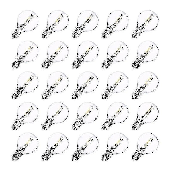 25 st LED G40 E14 Ersättningslampor 0,6w 2700k LED Filament Light-YuJia