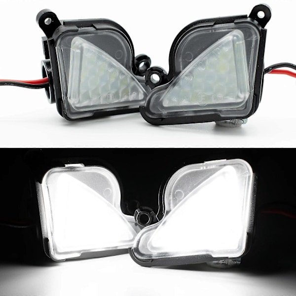 2 st Vita Sidospegel Pöl Ljus Inget Fel Stark Klar Lins Canbus Billampa LED-enhet För Skoda Superb Mk2 Octavia a5 a7