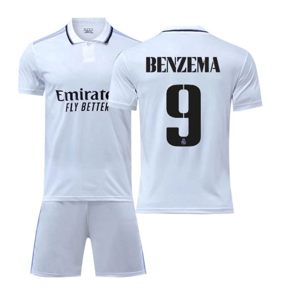2223 Real Madrid hemma och borta nr 7 Mbappe tröja 9 Benzema nr 10 utrikeshandel fotboll dräkt 23Z No9 XL