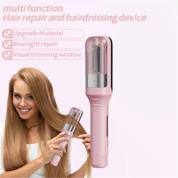 Split-end trimmer - removes split ends quickly, suitable for all hair (≥chin), new/sealed, gift - Label trimmer