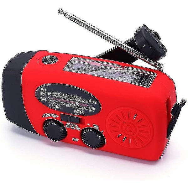 Fm/am/noaa Weather Radio Hand Crank Self Powered Solar Emergency Radios With 3 Led Flashlight 2000mah Power Bank Smart Phone Charger (bebetter)