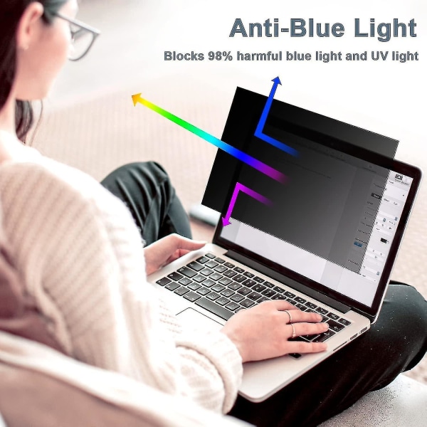 Sekretessskärm för bärbar dator 15,6 tum för Hp/dell/acer/lenovo/thinkpad/samsung Löstagbar 16:9 bildförhållande Bärbar sekretessskärm