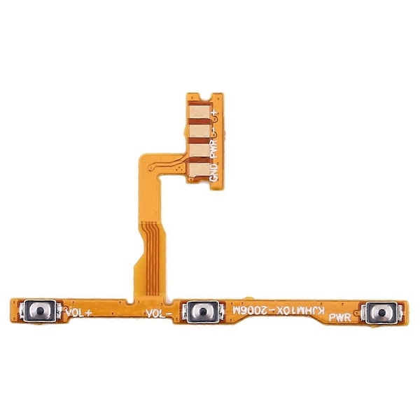 Strømknapp & Volumknapp Flex Kabel for Xiaomi Redmi 10X 4G / Redmi Note 9