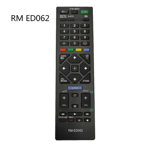 Ny Rm-ed062 fjärrkontroll Ersätter för Sony Rm Ed062 LCD-TV Kdl-32r433b-yvan