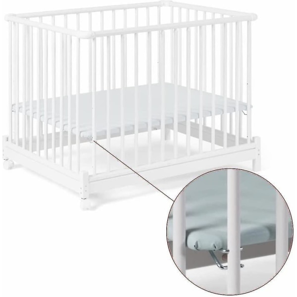 Belita Amy Kryc Baby Playpen Høydejusterere, 4-pak Galvanisert Stål Riser For Flere Playpens Og Møbelhjørnebeskyttere Sett Av 4, Klar Og