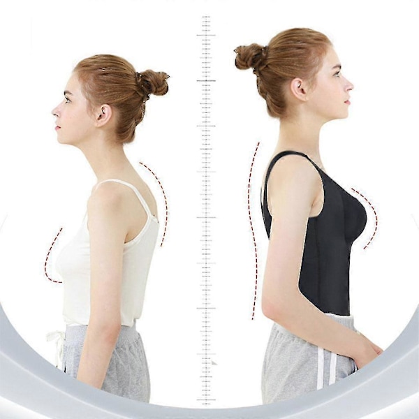 Dame Body Shaper Blødt Shapewear Mavekontrol Bryst Slankende Sort M