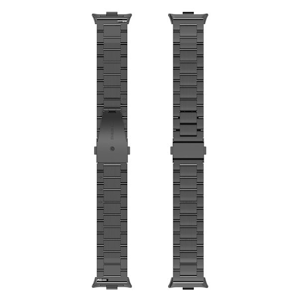 Rostfritt stål klockarmband för Xiaomi Smart Band 8 Pro, med verktyg, fjäderstång, svart klockarmband