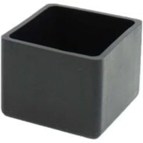 Firkantede gummikapper - 25 mm - Til stole, borde, møbelben
