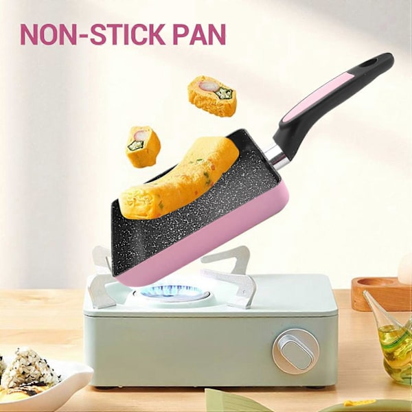 Tamagoyaki Pan Japansk Omelettpanna, Non-Stick Beläggning Fyrkantig Äggpanna för att Göra Omeletter eller Crêpes (Pi