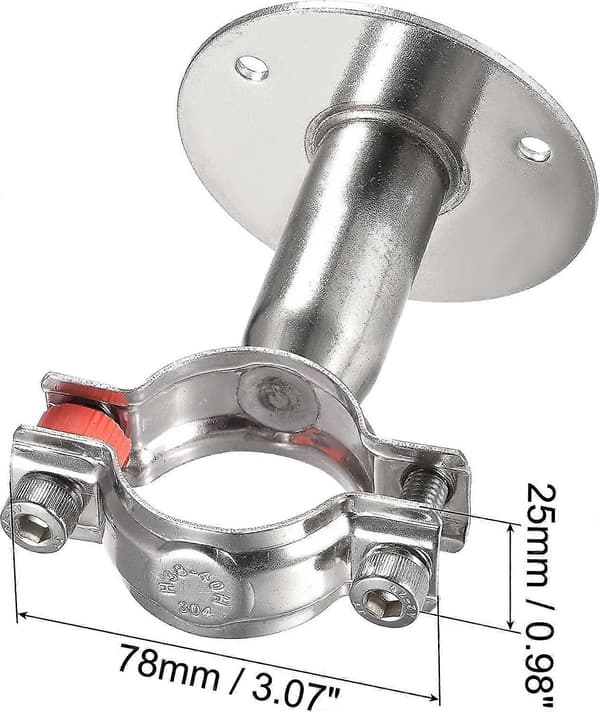 Väggfäste Takfäste Rörstöd, Justerbart för 38-40mm Rör