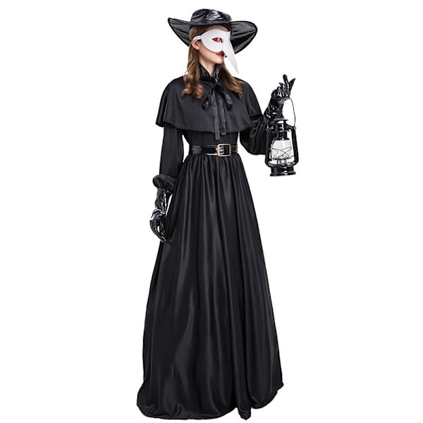 Halloween Aikuisille Keskiaikainen Steampunk-Tyylinen Eurooppalainen ja Amerikkalainen Ruttolääkäri-Puku L