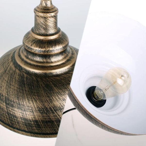 Sæt med 2 pendellamper uden lys - E27 pendel - 29 cm diameter (bronze)