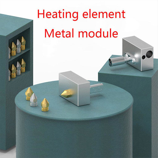 1 sett Hot End med 0,4 mm dyse V2 Hotend Ekstrudersett for Zortrax M200 3D-skriver Varmeblokk Skrivehode