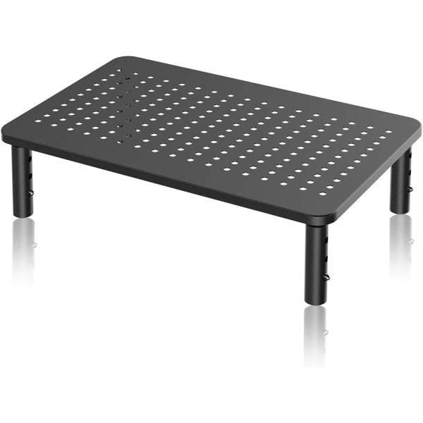 Computer Monitor Stand med Ventileret Platform, 3 Højdejusterbare Monitor Stand MST003