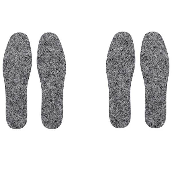 Wool Insoles, Customizable Size Grey L
