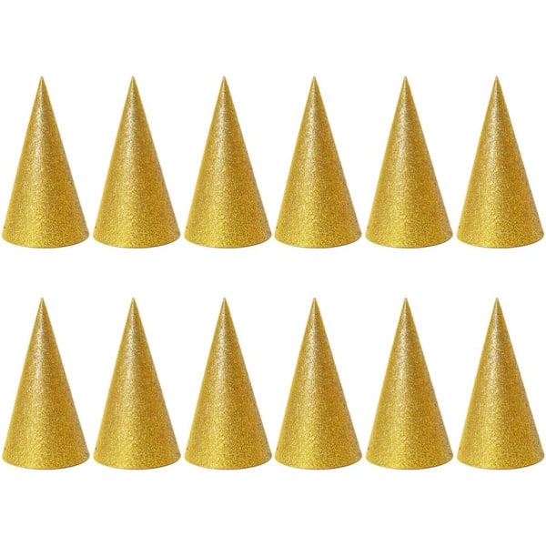 12-pack triangelkon hattar foto rekvisita dekoration krona pannband guld