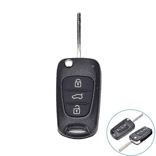 Fjärrviktbart Nyckelskal 3 Knappar Fob För Hyundai I20 I30 Ix35 I35 Oskuren