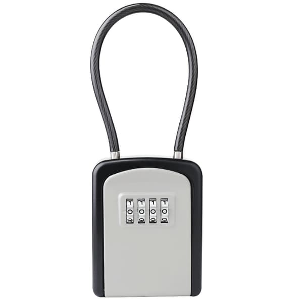 Rainproof key safe with code lock Grey
