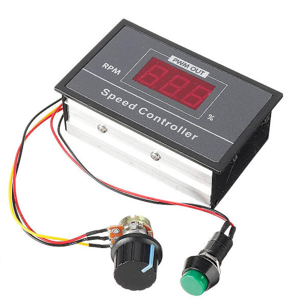 30A DC 6v 12v 24v 48v PWM Motorhastighetsregulator LED Digital Display Justerbar Spenningsregulator med Potensiometerbryter