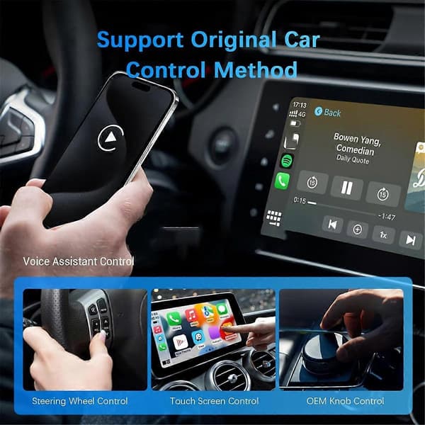 2-in-1 Langaton CarPlay Android Auto -sovitin WiFi BT Auto Connect USB-tikku iPhone6 Android 11 Langaton CarPlay