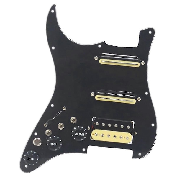 Svart 3-lagers Elgitarr Humbucker Vänsterhänt Plektrumskydd Pickup med Singlecut-Koppling Laddad Pre