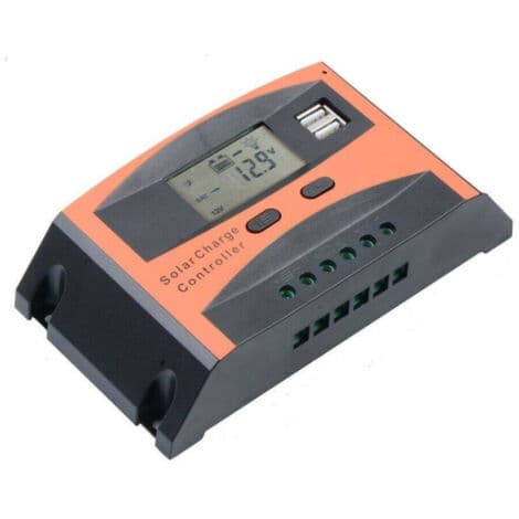 30A ladekontroller for solcellepanel 12/24V LCD-skjerm USB Art. Ld2430c