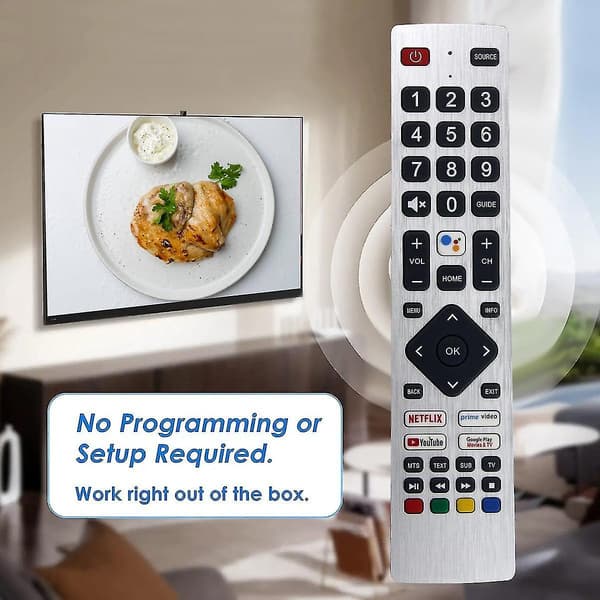 Sharp TV-fjernkontroll erstatning - Rmc0133 - Gratis oppsett