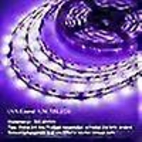 12M UV Sortlys LED Strip 720LED'er Lysbånd Black Light Lysliste til Fest, Bar, Neonfarver, Club, Diskotek, Dekoration