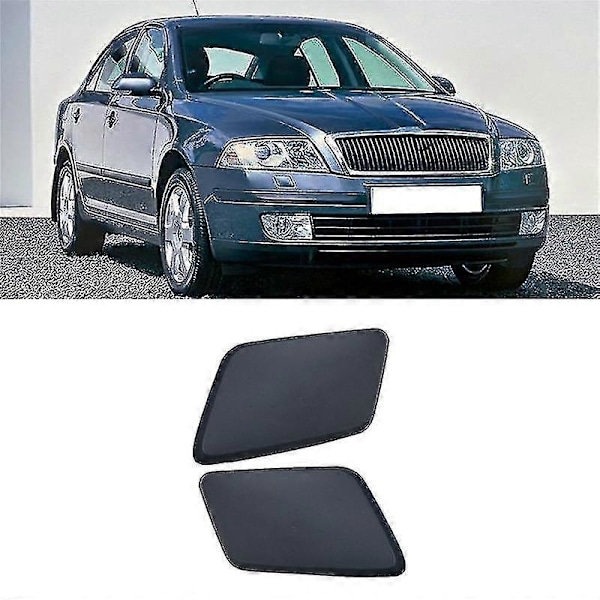 Front Bumper Strålkastare Spolarmunstycke Kåpa 1z0955109 1z0955110 För Octavia Mk2 2004-2008