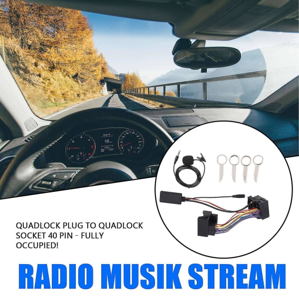 Bluetooth-kabeladapter til bilradio til Ford Fiesta Focus Mondeo Kuga Sony 6000cd Radio Musik Stream