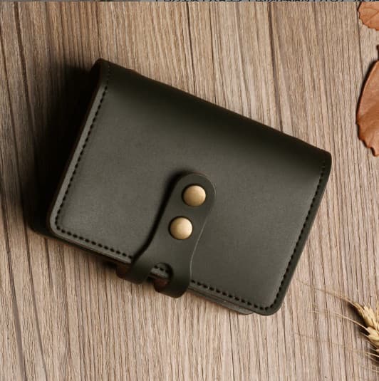 RFID Blocking Card Wallet, Secure Leather Card Holder with Multiple Card Slots Black