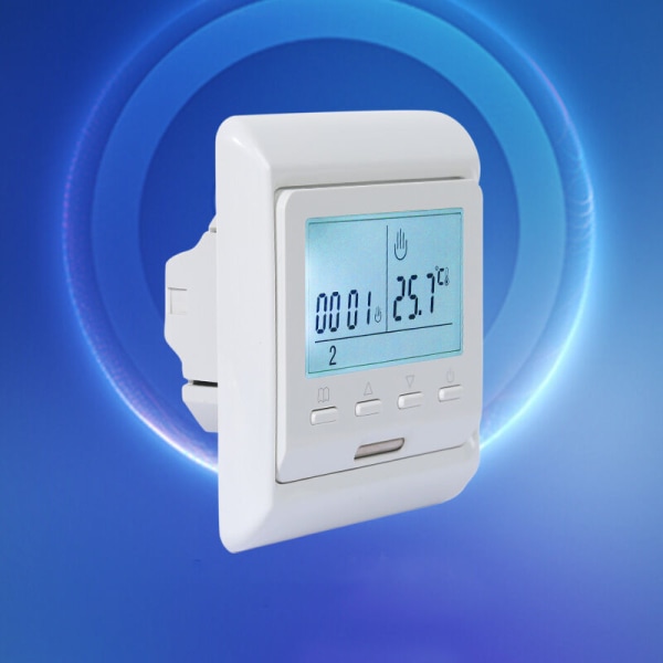 Programmerbar Smart Termostat Inbyggd sensor med LCD-skärm 3 Digital temperaturkontroll utan WiFi