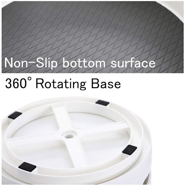 Lazy Susan Swivel Spice Rack, Vit (Liten)