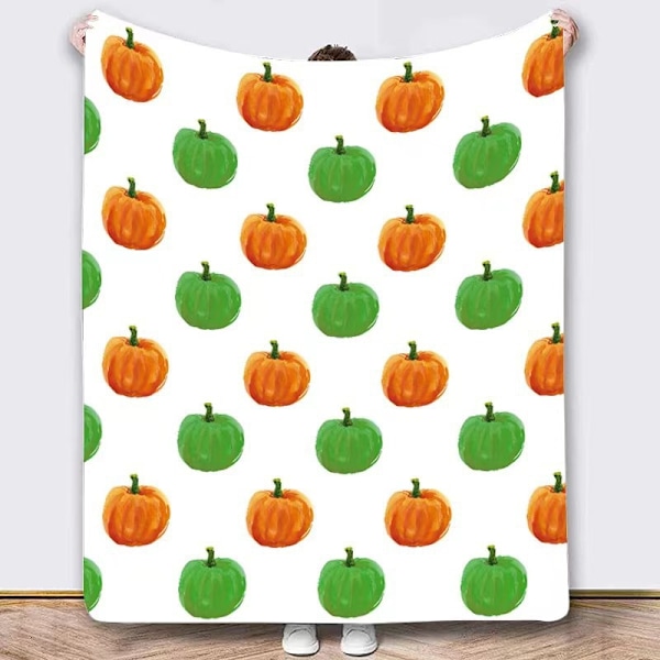 Halloween-peitto - Pehmeä Halloween-peitto - Mukava flanellipunainen Halloween-koriste juhliin, sohvaan, sänkyyn, olohuoneeseen 50\"x60\" Tyyli 47