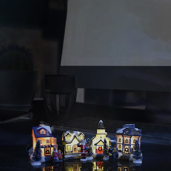 Julgranspynt Julbyar, Harts Julgranspynt med LED-Ljus Julbyar