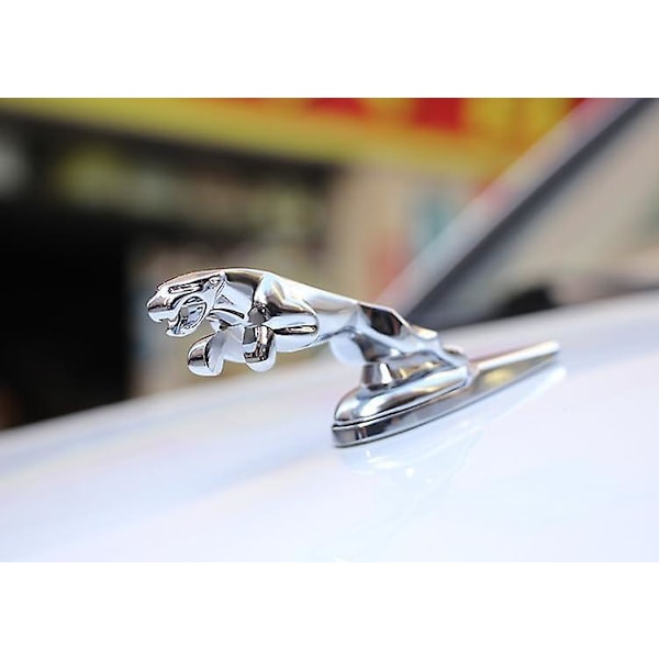 Jaguarin auton konepellin koriste 3D-emblemillä Auton logon auton suojus Kromattu kotkan merkki Auton lisävarusteet Jaguar XF XJ XE XK XKR XFL XJS E:lle Etuajoneuvon konepellin koriste