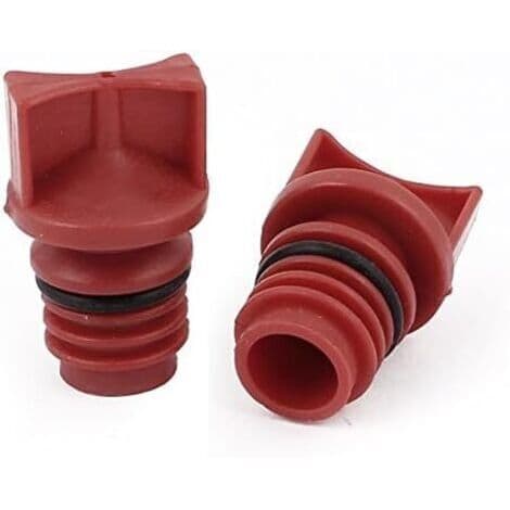 2 stk. luftkompressor oljehette plastskall 18 mm utvendig gjengediameter rød
