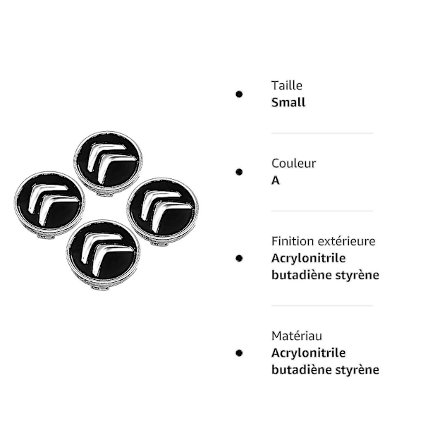 4 stk Navkapsler for Citroen C4 Picasso C3 Berlingo C5 X7 C2 C1 Ds3 Zx Xsara C8 Ds Ds4 60mm, Felg Ce