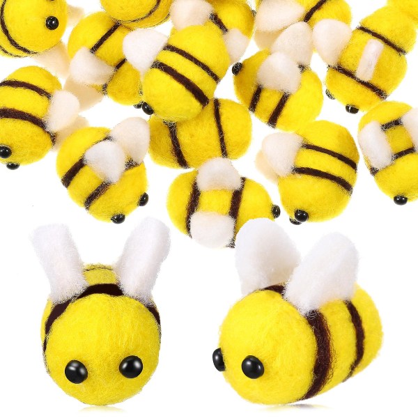 24 kpl Täytetyt eläimet Lapset täytetyt eläinhuopamuodot käsityömehiläiset koristeet minihuopamehiläiset