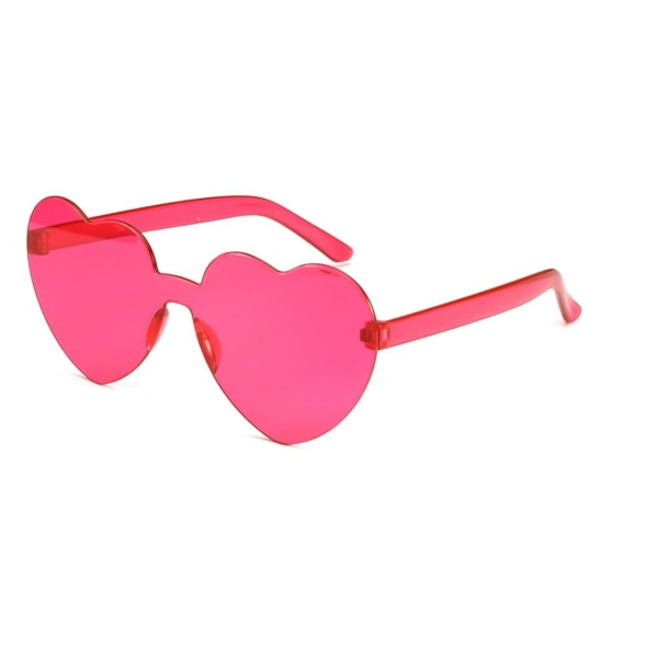 Glasögon - Hjärtformade Solglasögon Fest Solglasögon Candy Color Love Hjärtformade Solglasögon -rosa Röd