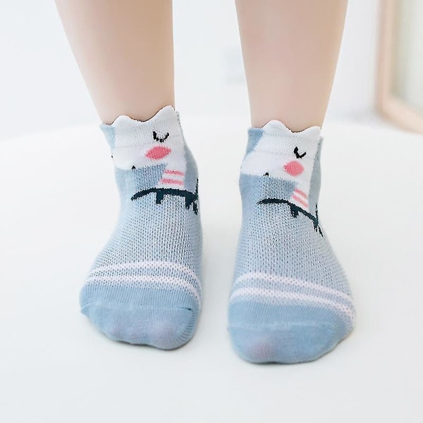 5 paria/erä 0-2-vuotiaiden vauvojen sukat Baby sukat Yhteensopivat tytöille puuvillaverkko mesh XS 0 9M 9